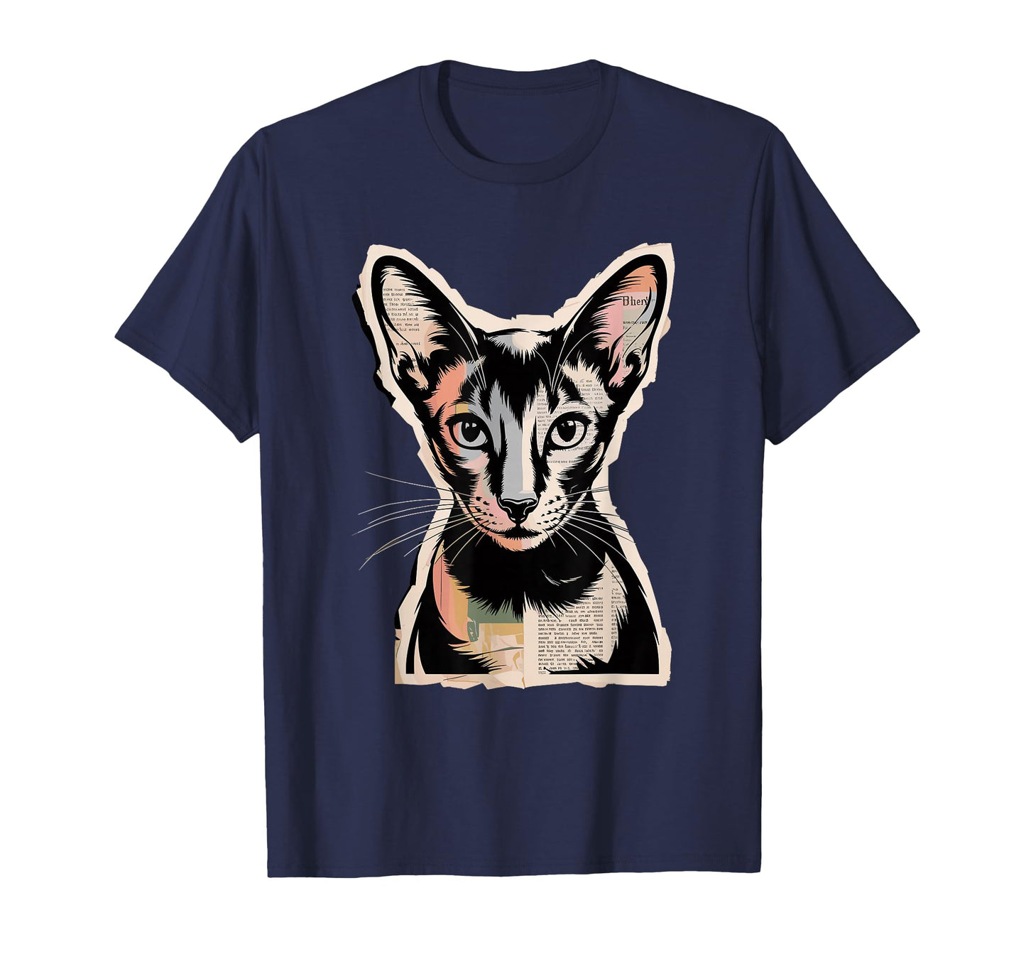 Newspaper Art Oriental Shorthair T-Shirt