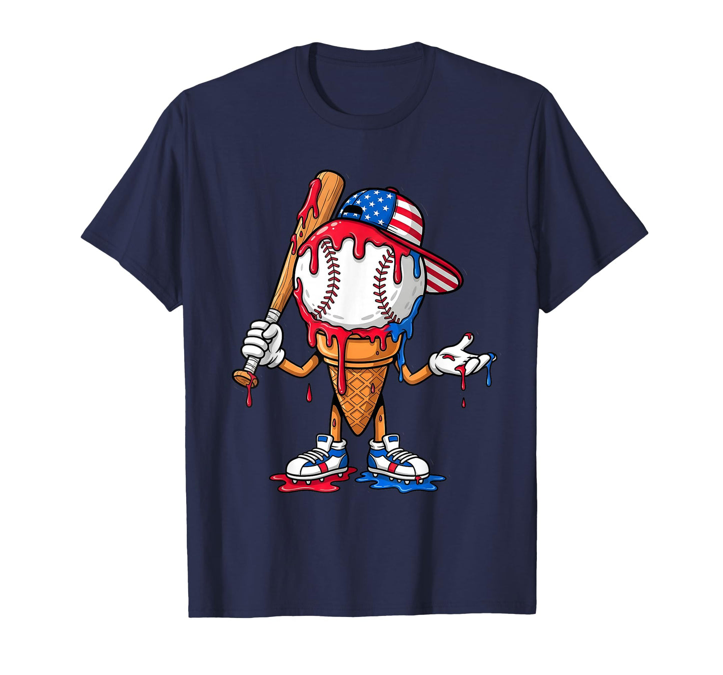 Baseball Lifestyle 101 Sport Drip Ice Cream Youth Boys Girls T-Shirt