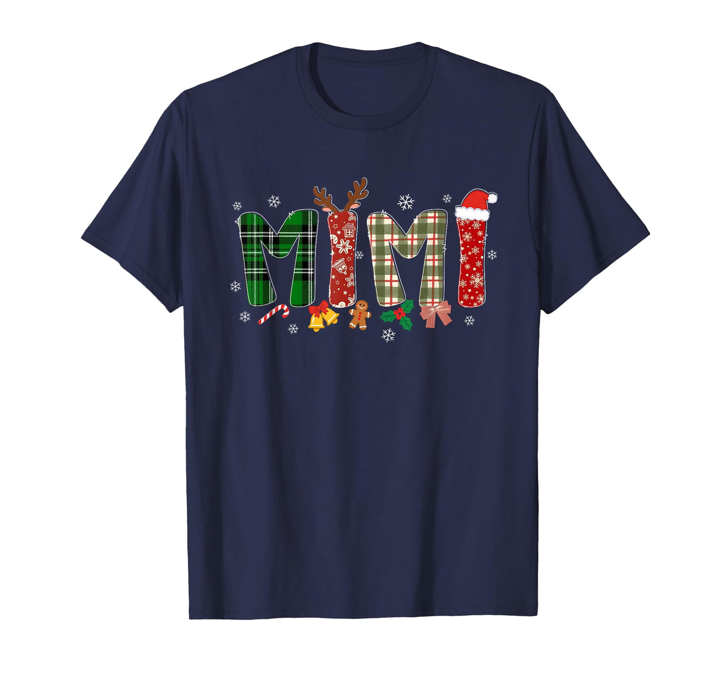 Mimi Christmas Festive Grandma Costume Xmas Family Matching T-Shirt