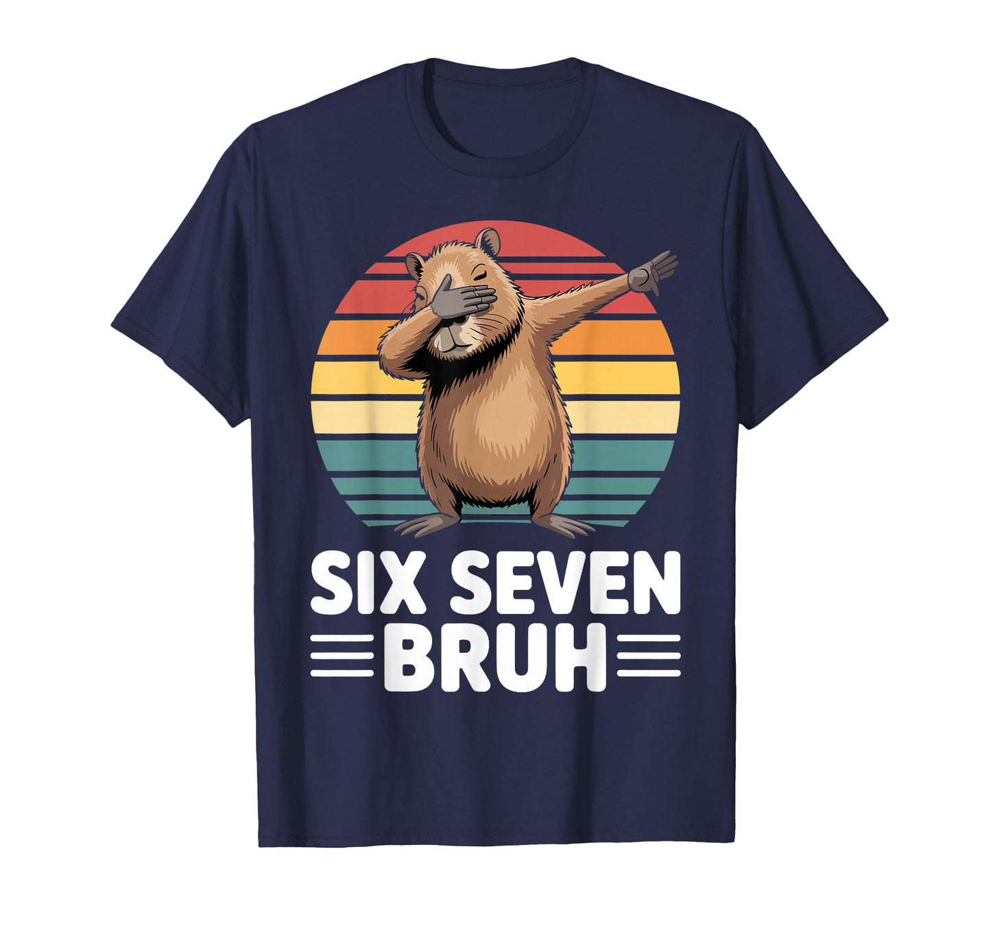 67 Meme Capybara Funny Six Seven Bruh Humor for Kids Boys T-Shirt