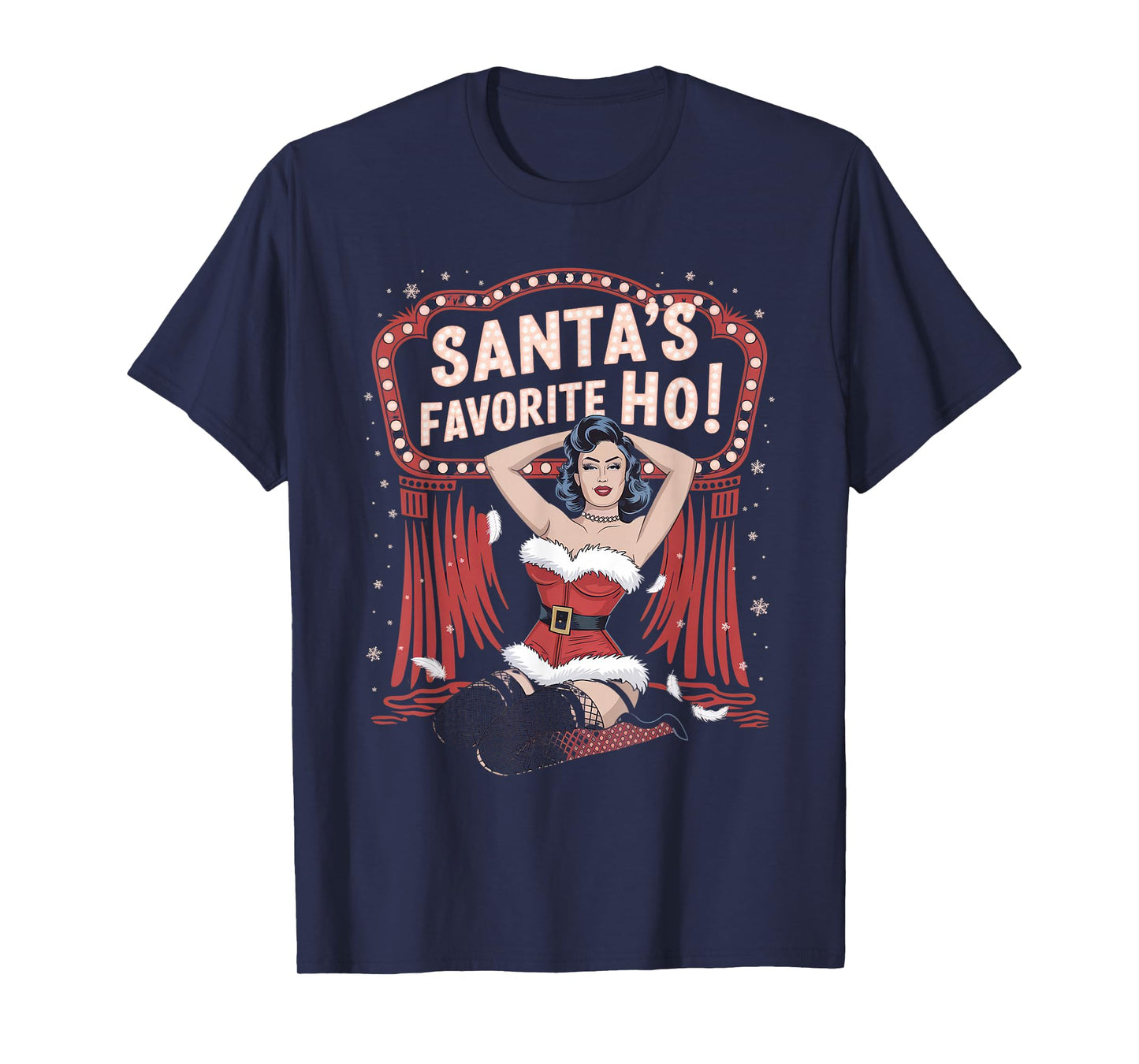 Santa's Favorite Ho Tshirt Funny Christmas Naughty Pajama T-Shirt