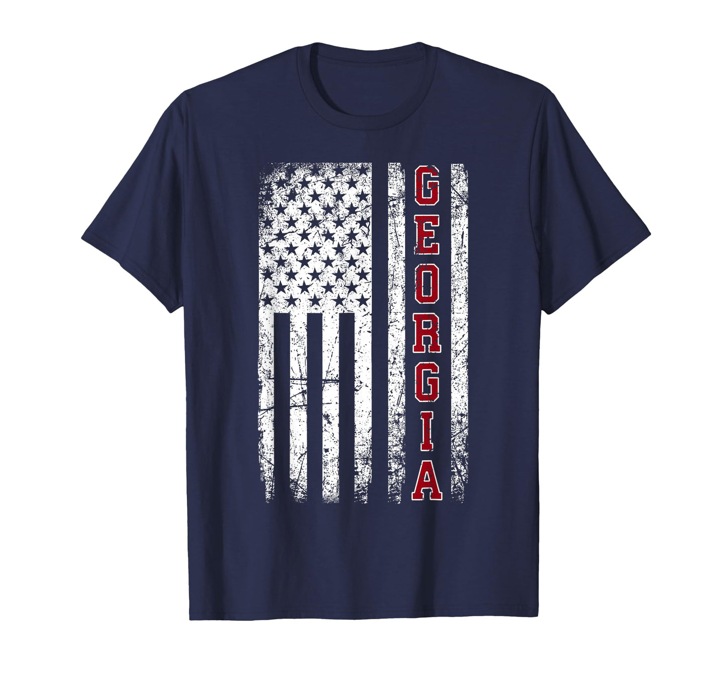 Vintage Georgia GA Men Georgia GA Women Classic Retro Red T-Shirt