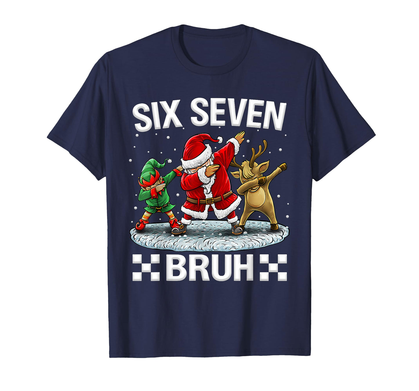 Six Seven Meme Christmas 67 Santa Dabbing Xmas Men Women Kid T-Shirt