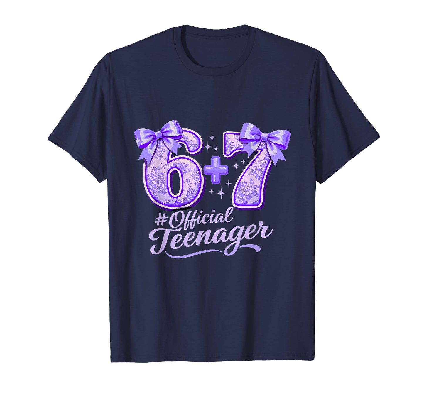 Official Teenager 13 Years 13th Birthday Girls Six Seven T-Shirt