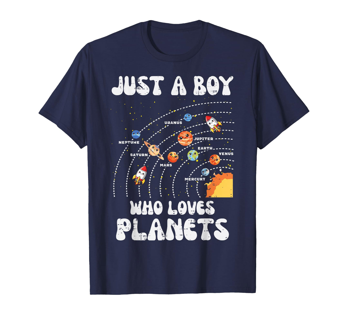 Just A Boy Who Loves Planets Space Galaxy Boys Kids Toddler T-Shirt