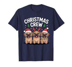 Christmas Crew Xmas Puppy Dog Breed Funny Christmas Puggle T-Shirt