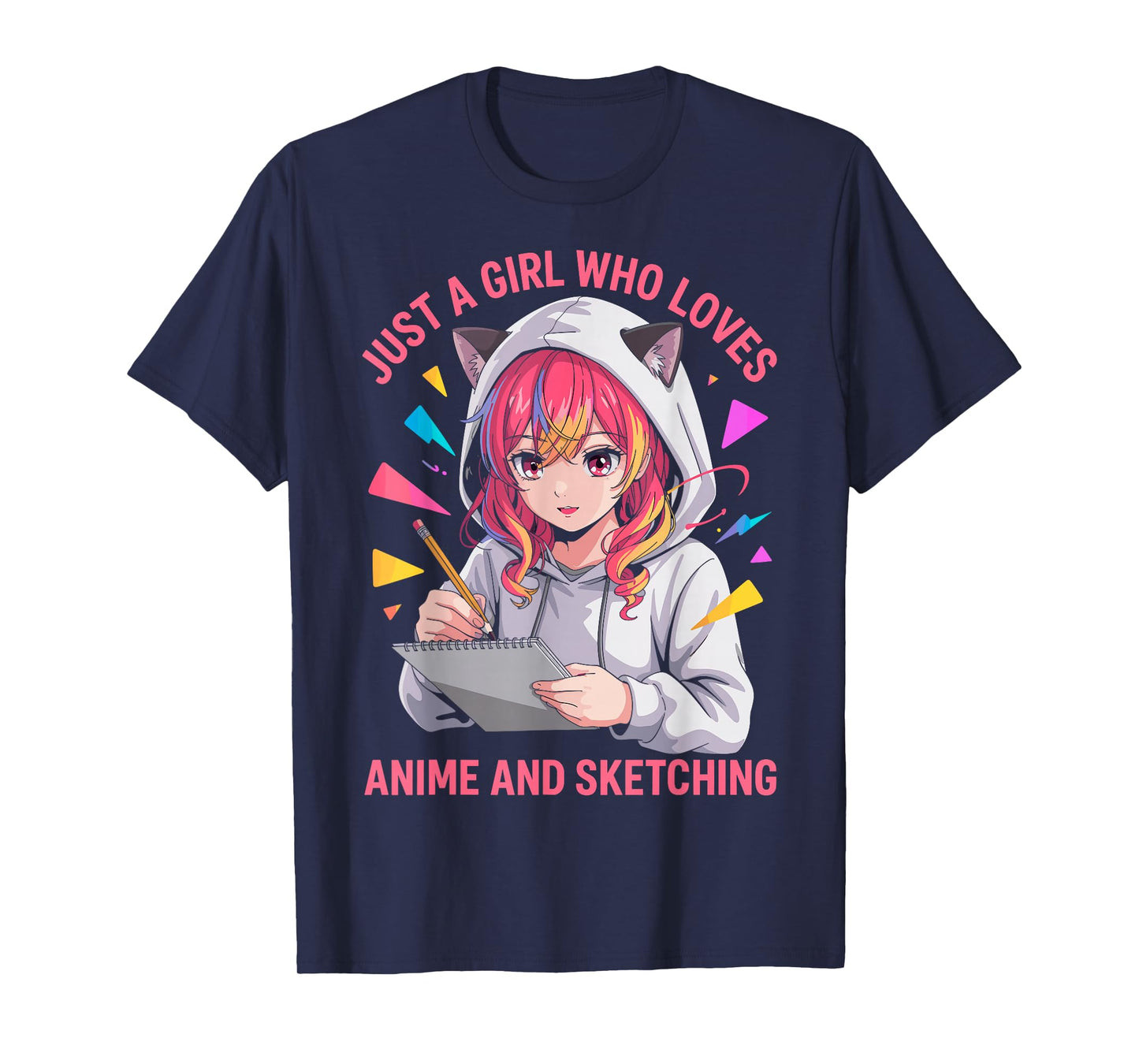 Just a Girl who Really Loves Anime & Sketching Drawing Lover T-Shirt