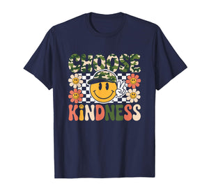 Choose Kindness Tshirt Retro Camo Camouflage Kind Kids Boys T-Shirt