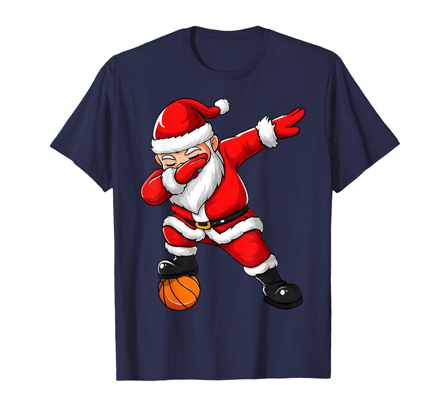 Dabbing Santa Basketball Christmas Funny Sports Player Lover T-Shirt