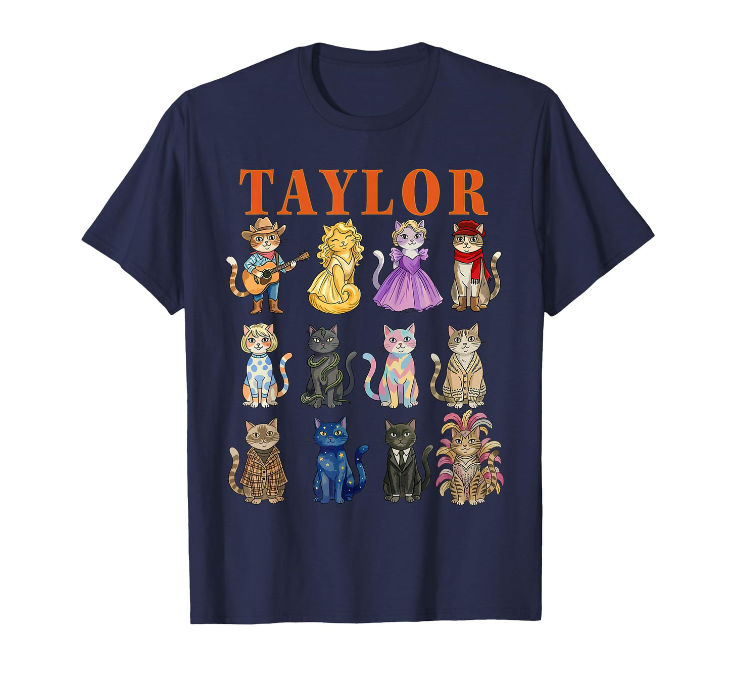 Taylor Groovy Name Cat 80's Vintage Birthday Girls T-Shirt