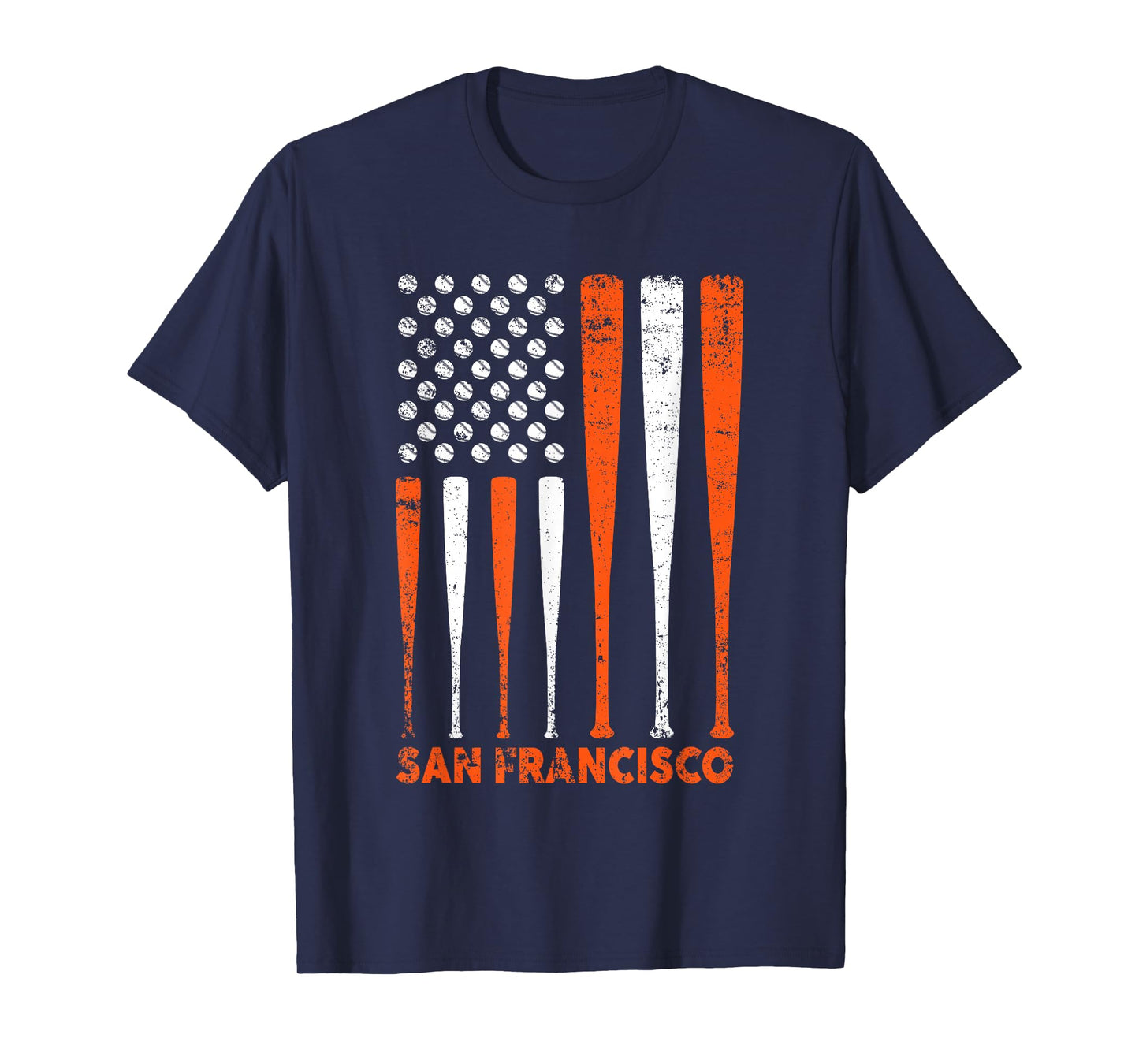 San Francisco Flag Vintage Baseball Gift for Men Women Kids T-Shirt