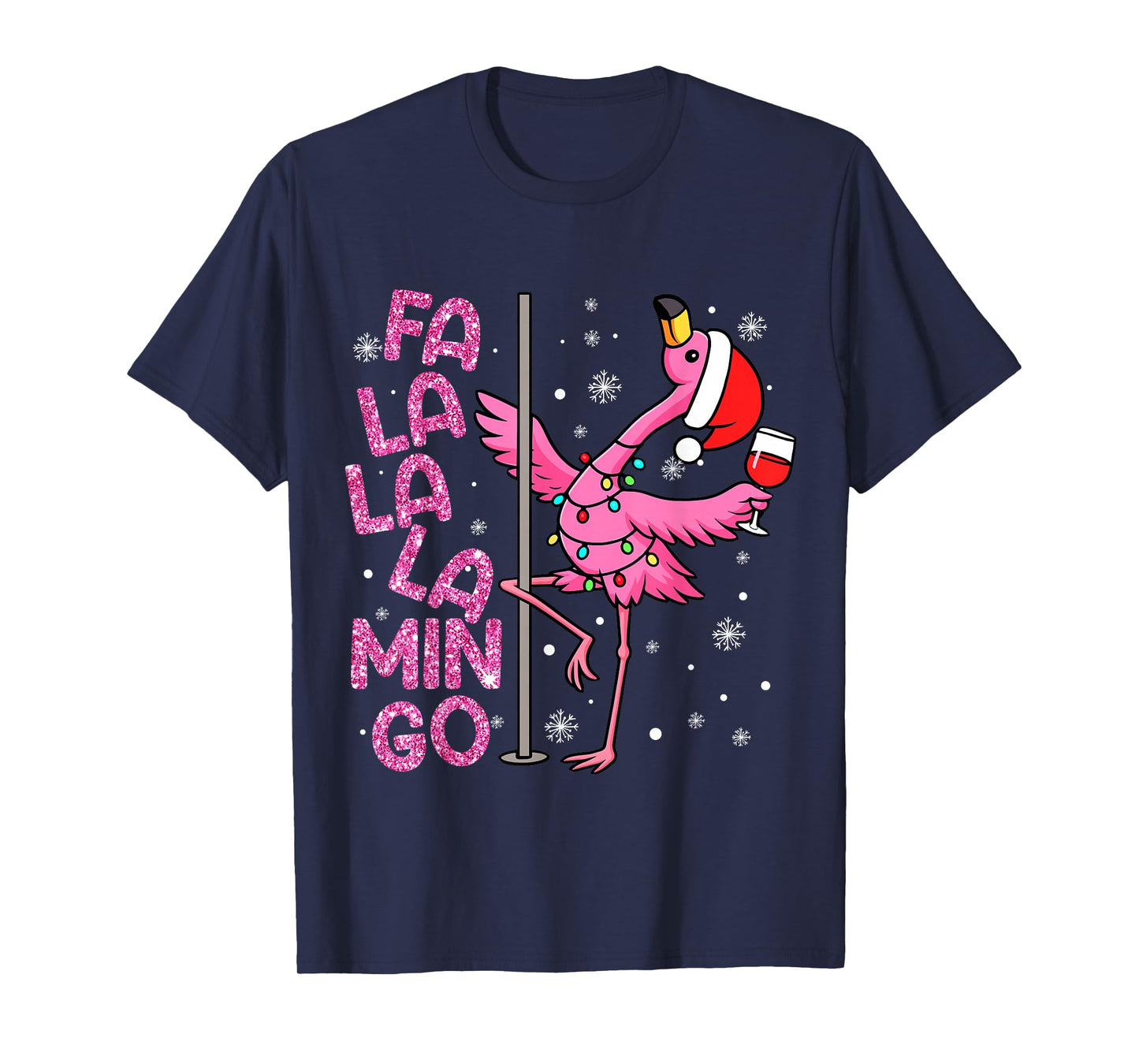FA La La La Mingo Flamingo Christmas Dancing Party Xmas Pjs T-Shirt