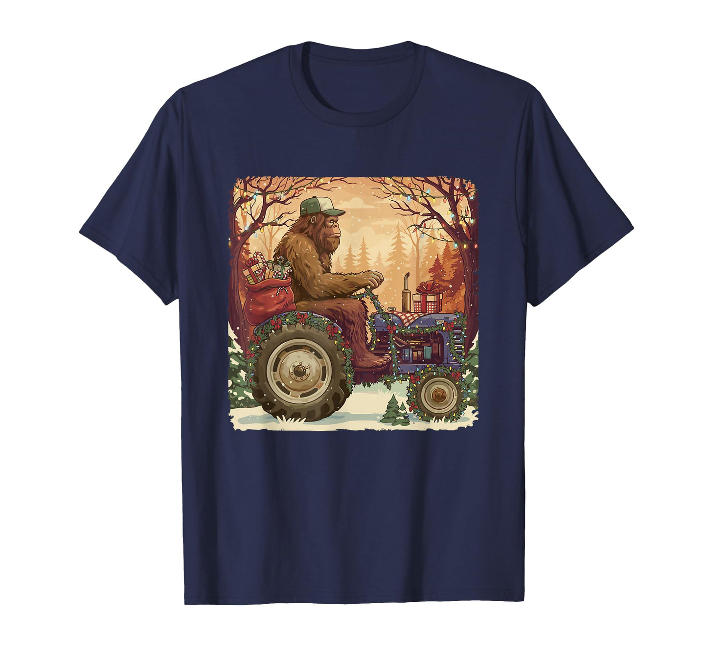 Tractor Rancher Farm Dad Distressed Funny Farmer Christmas T-Shirt