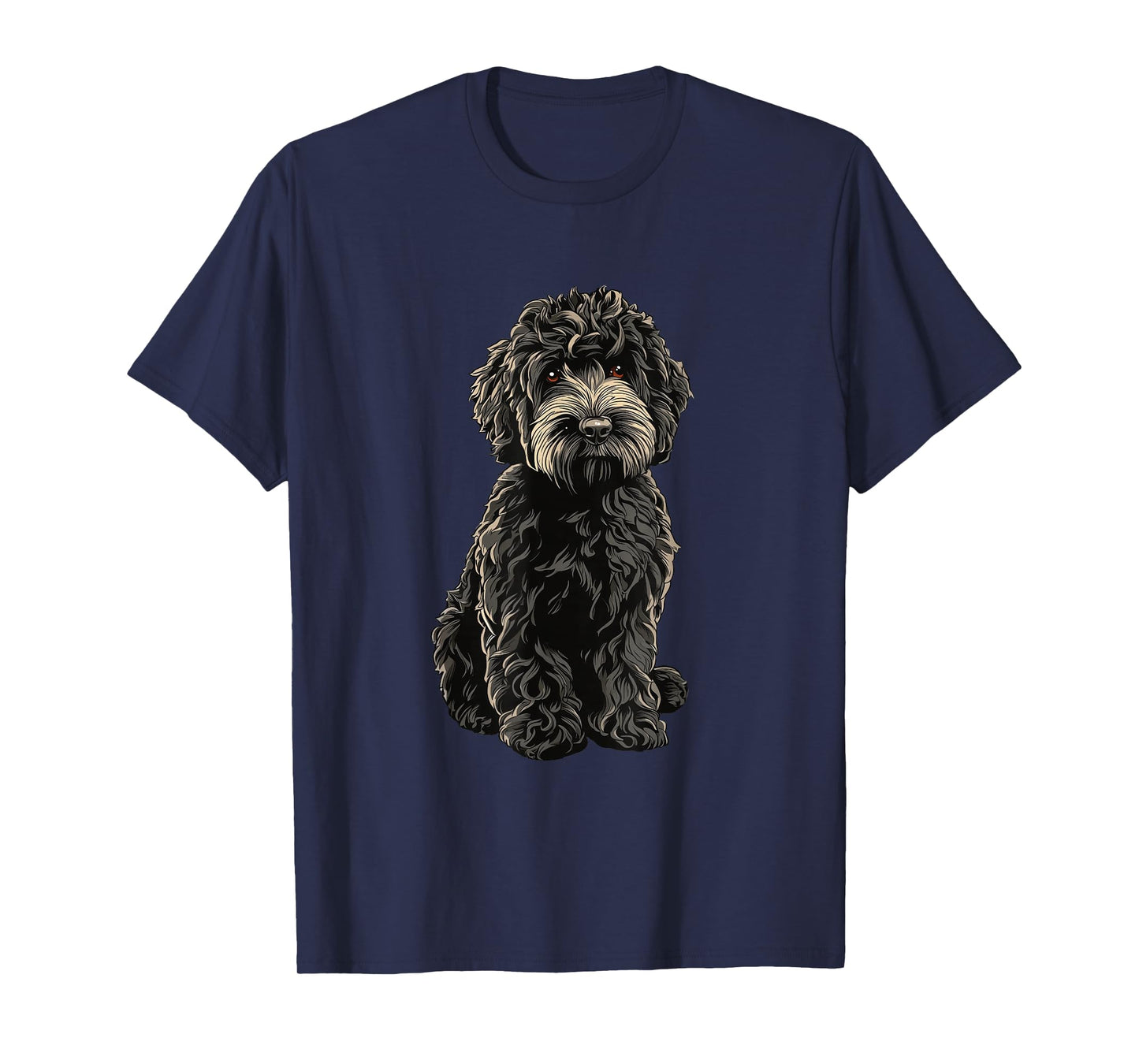 Black Cockapoo Dog Illustration T-Shirt