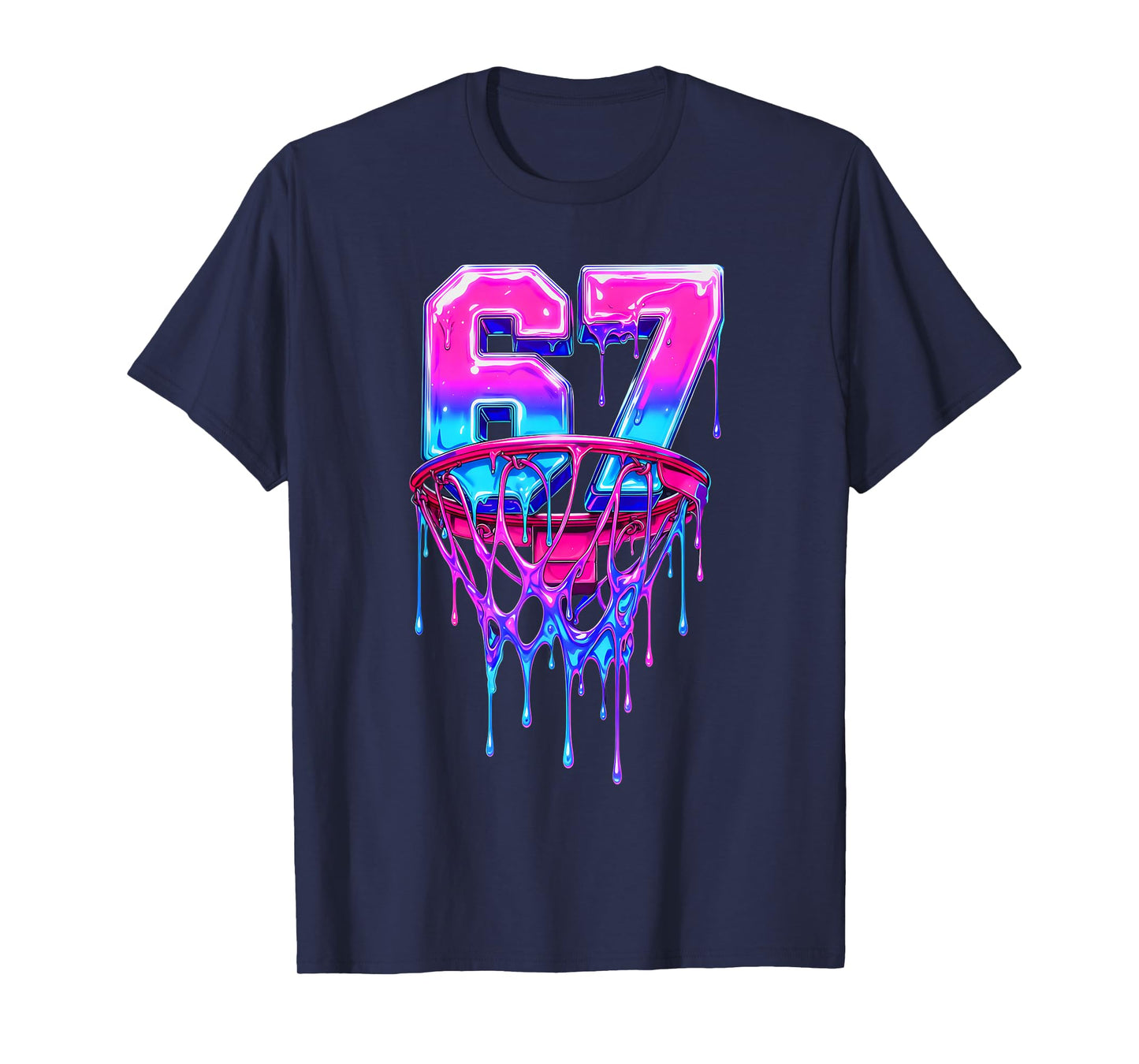 67 Basketball Drip Six Seven Funny T-Shirt