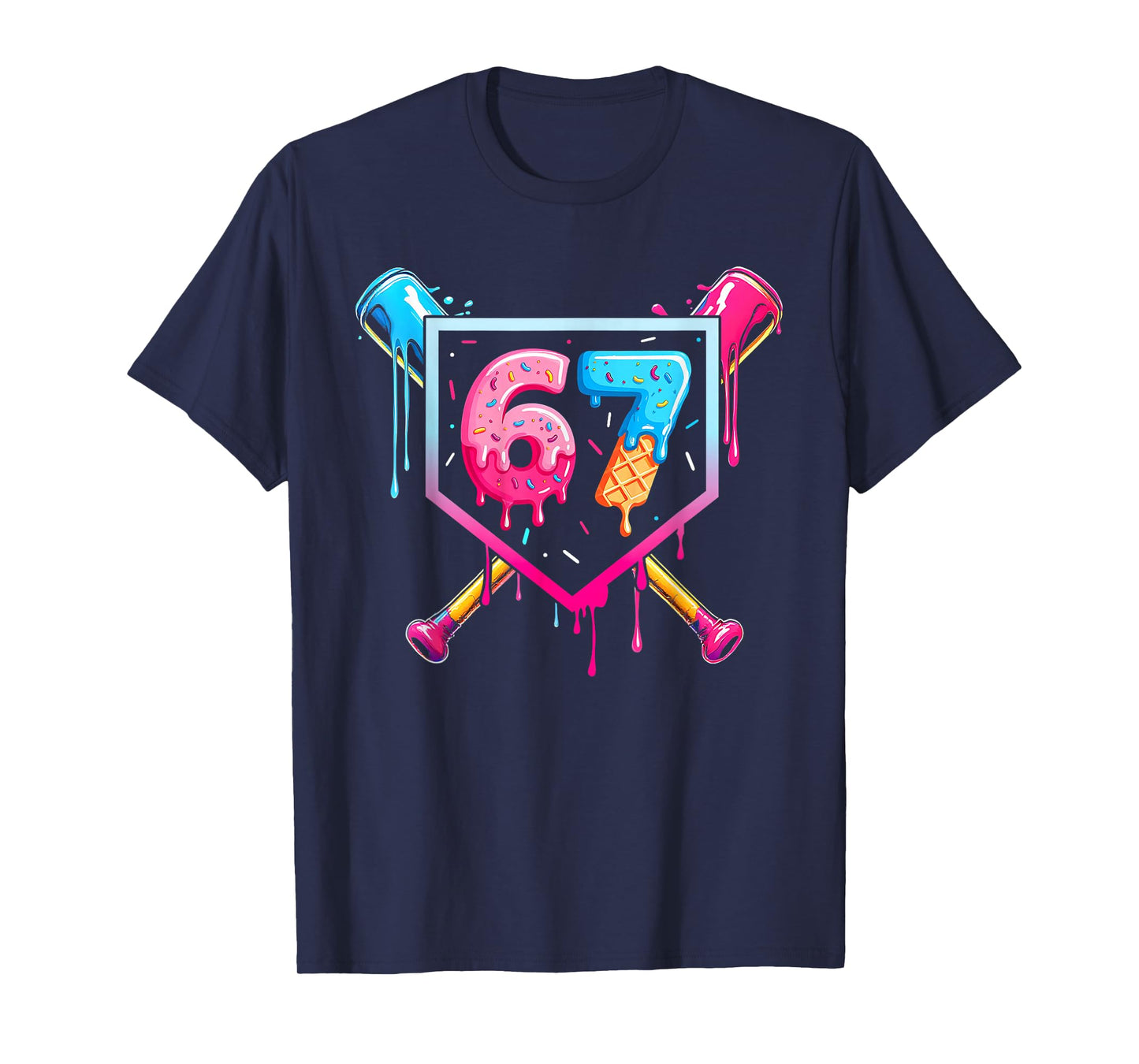 Baseball Drip 6-7 Funny Meme Six Seven Boys Girls T-Shirt
