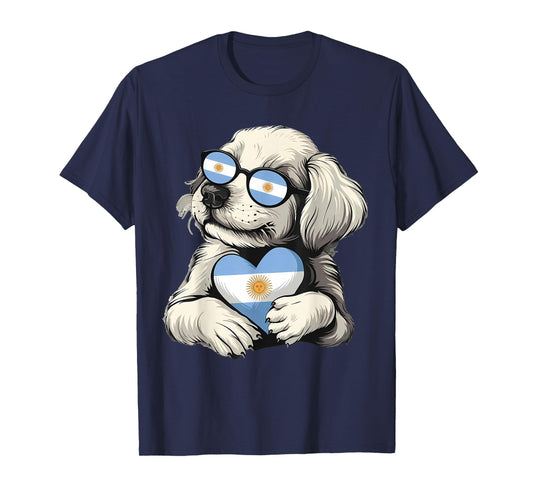 Argentina Pride Dog Argentinian Flag T-Shirt