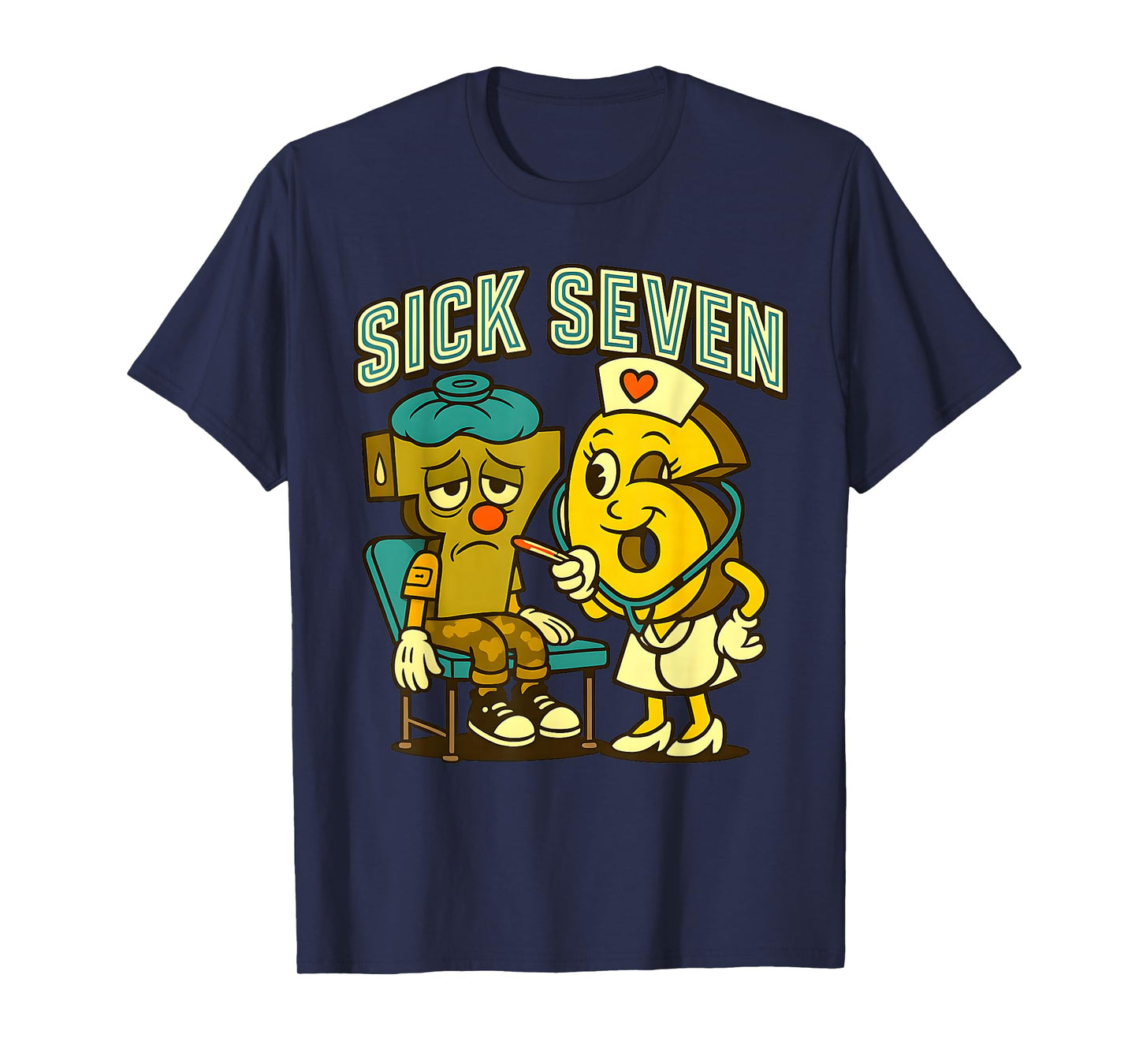 Sick Seven 67 Halloween Funny Meme Sick 7 and Nurse 6 T-Shirt