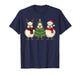 Retro Christmas Silkie Chicken Santa Reindeer Farm Animal T-Shirt