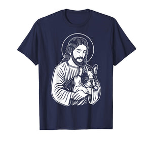 Jesus Holding French Bulldog T-Shirt