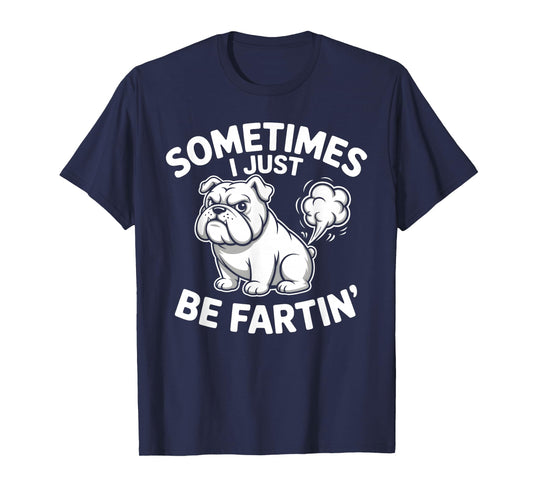 Funny Bulldog Farting Crude Humor Novelty T-Shirt