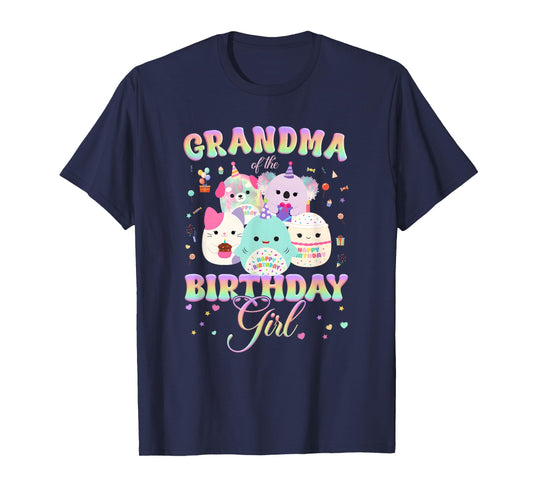 Birthday Family Squish Squad Grandma of The Birthday Girl T-Shirt