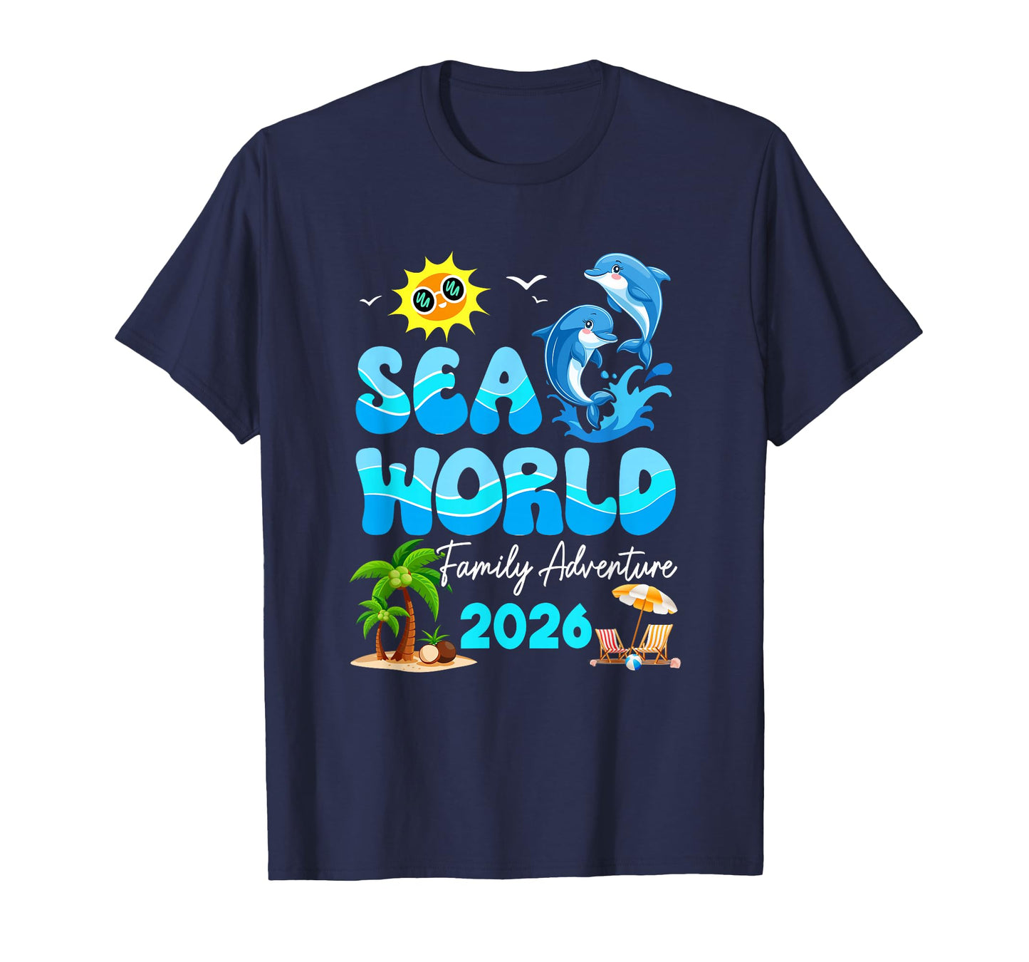 Sea World Dolphin Family Adventure Trip 2026 Spring Break T-Shirt
