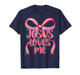 Jesus Loves Me Preppy Bow Christian Pink Women Kid Religious T-Shirt