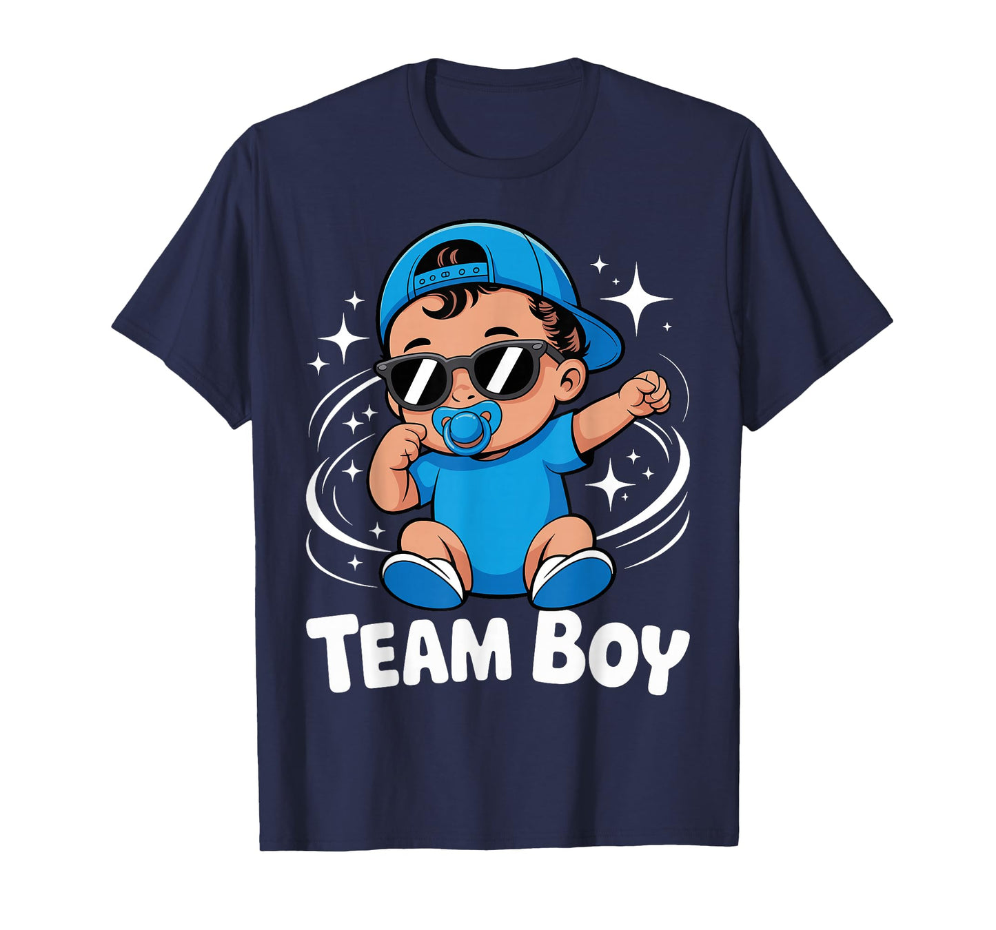 Team Boy Baby Announcement Gender Reveal Family Party T-Shirt