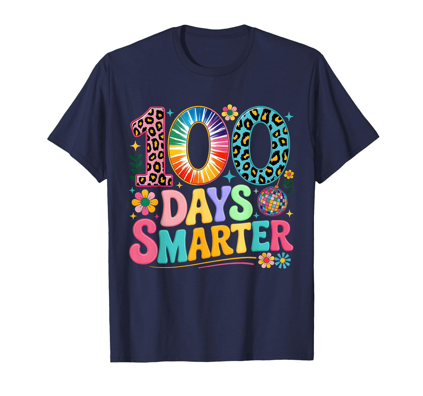 100 Days Smarter Happy 100th Day of School Kids Boys Girls T-Shirt