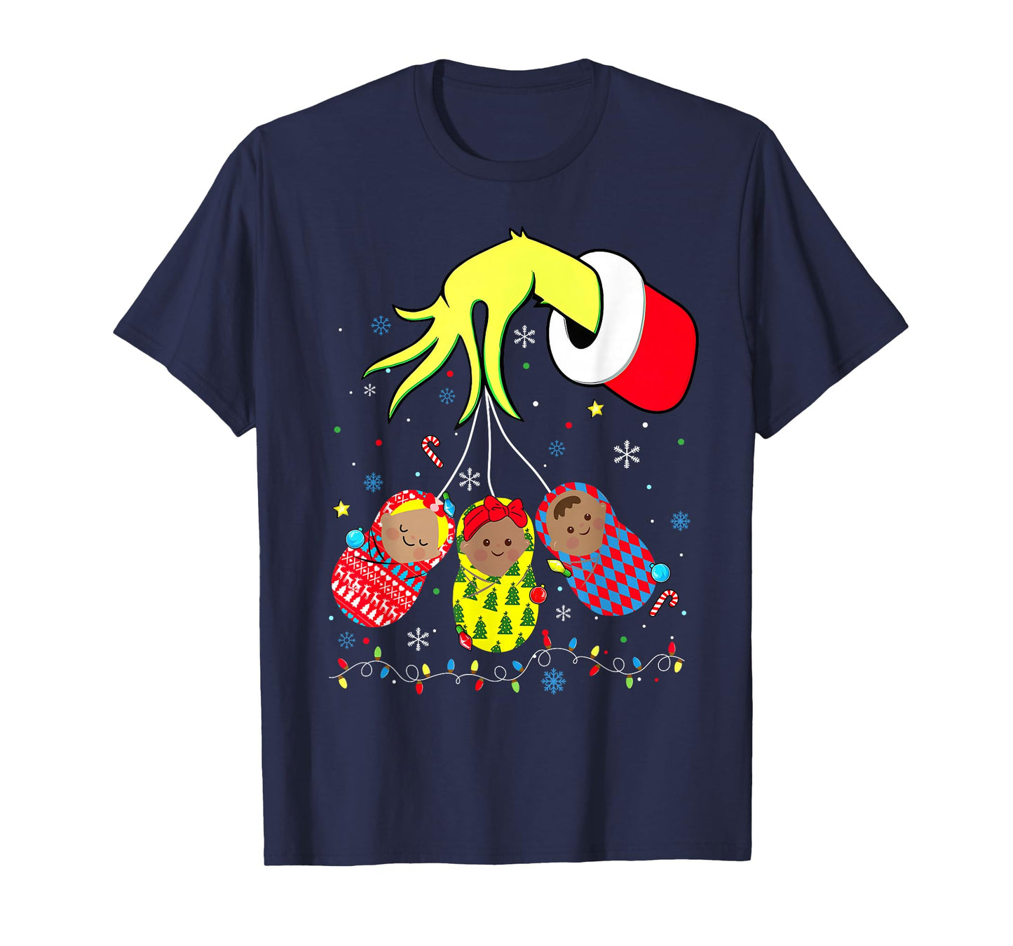 Labor and Delivery Nurse Xmas Lights Merry Christmas Holiday T-Shirt