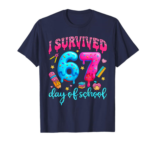 I Survived 67 Days of School Six Seven Meme Teacher Student T-Shirt