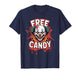 Free Candy Clown Scary Creepy Halloween Horror T-Shirt