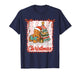 Just Waiting for Christmas Cute Gingerbread Reading Book T-Shirt