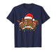 Football Christmas Player Santa Hat Sport Men Kids T-Shirt