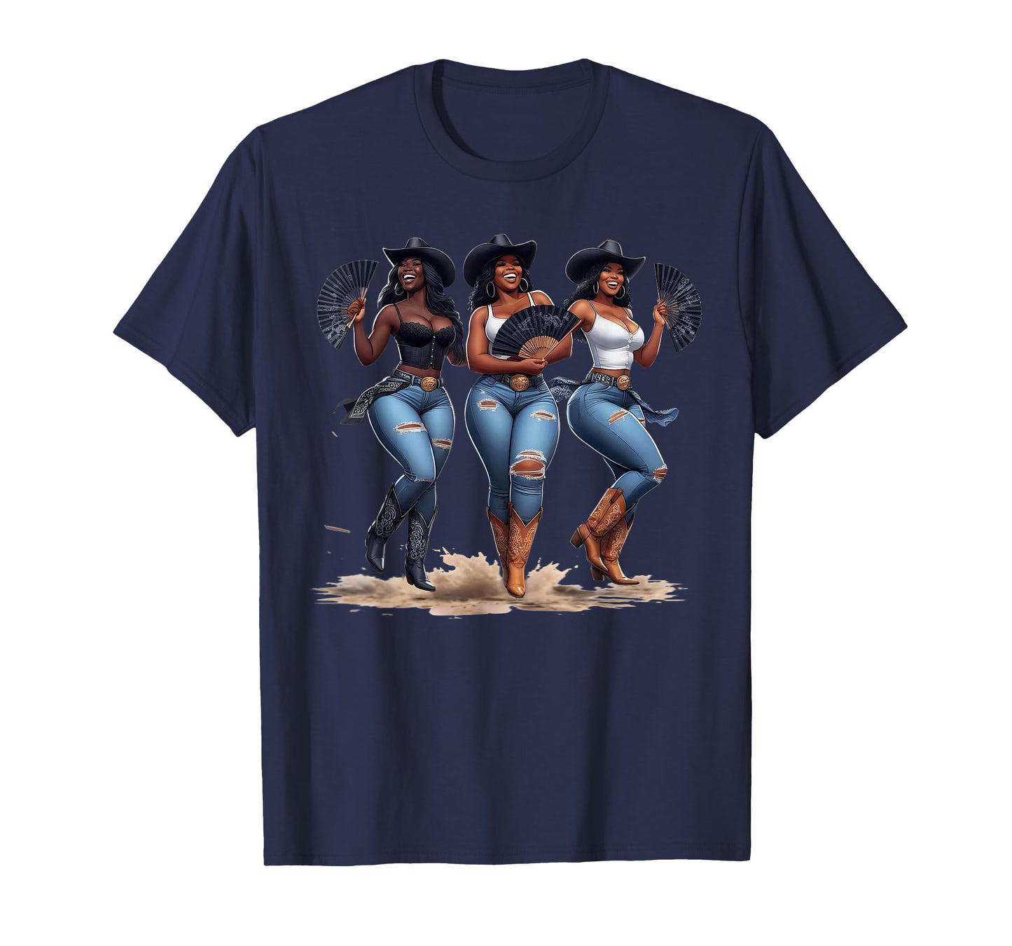Black History Month Cowgirl Western Afro Black Women African T-Shirt