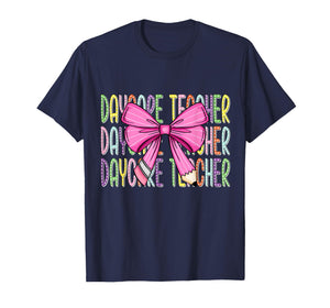 Colorful Daycare Teacher Bow Shirt T-Shirt