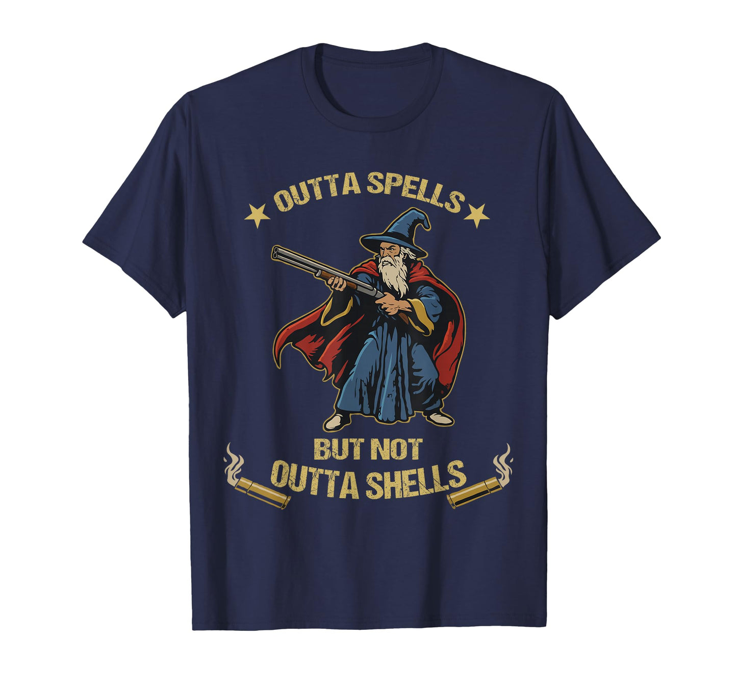 Outta Spells But Not Outta Shells Fantasy Meme Vintage T-Shirt