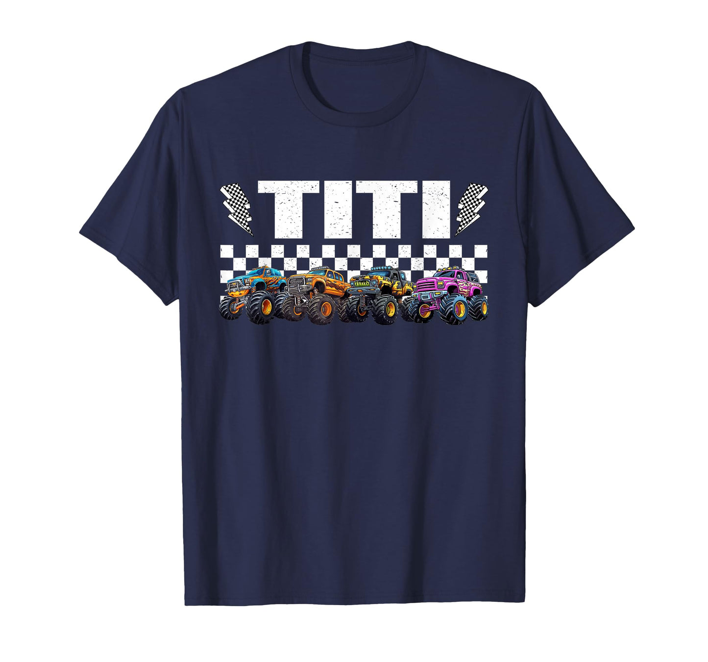 Titi Retro Monster Truck Family Crew Birthday Matching T-Shirt