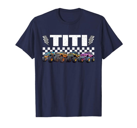 Titi Retro Monster Truck Family Crew Birthday Matching T-Shirt
