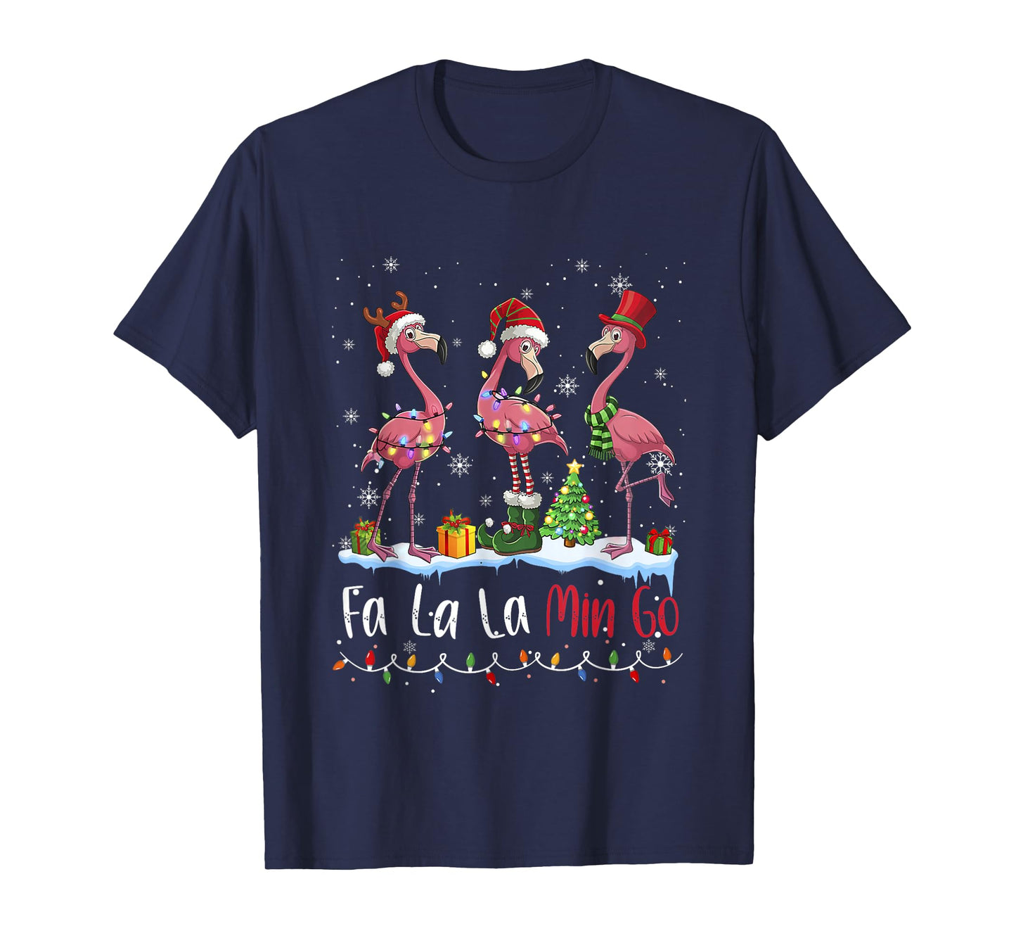 FA La La La Mingo Flamingo Christmas Lover T-Shirt