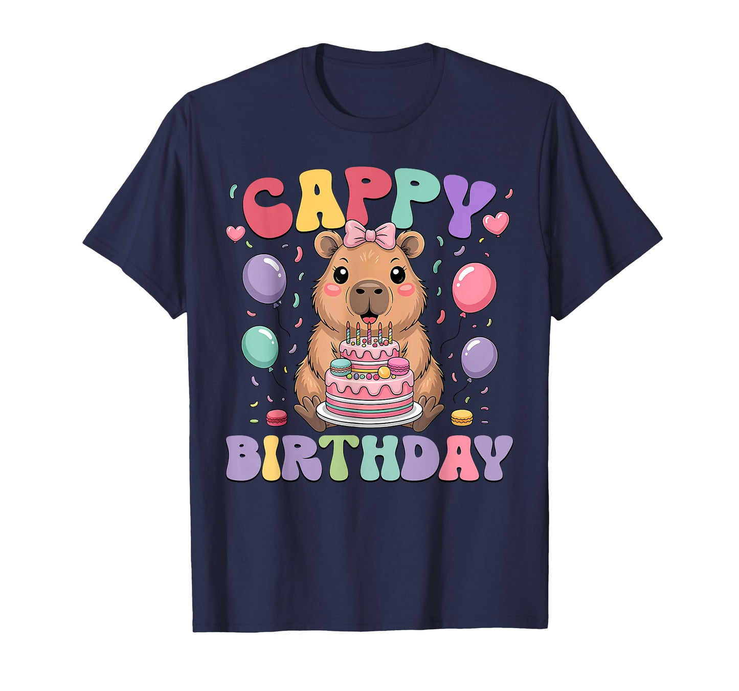 Capybara Birthday Girls Funny Birthday Kids Boys Girls T-Shirt