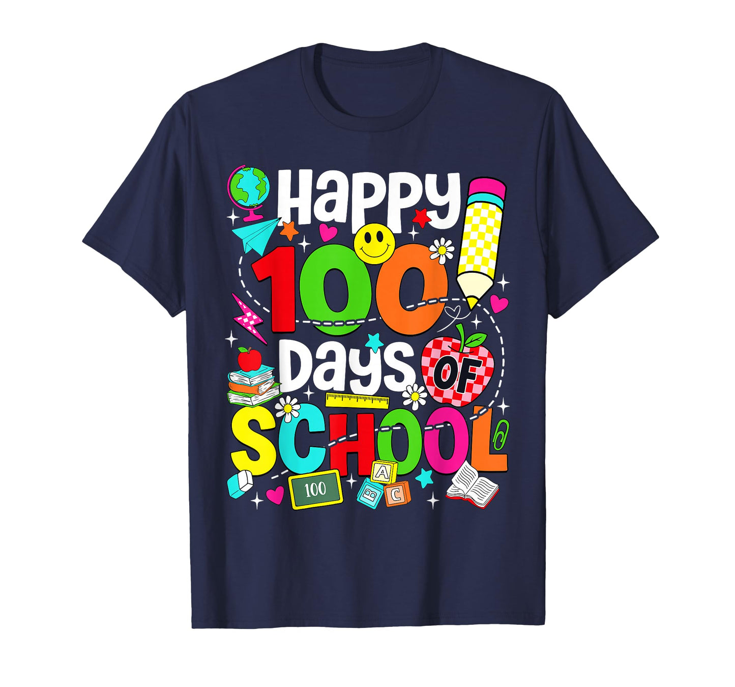 Happy 100 Days of School Teacher Student 100th Day of School T-Shirt