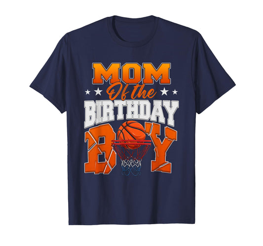 Basketball Mom of The Birthday Boy Family Matching T-Shirt