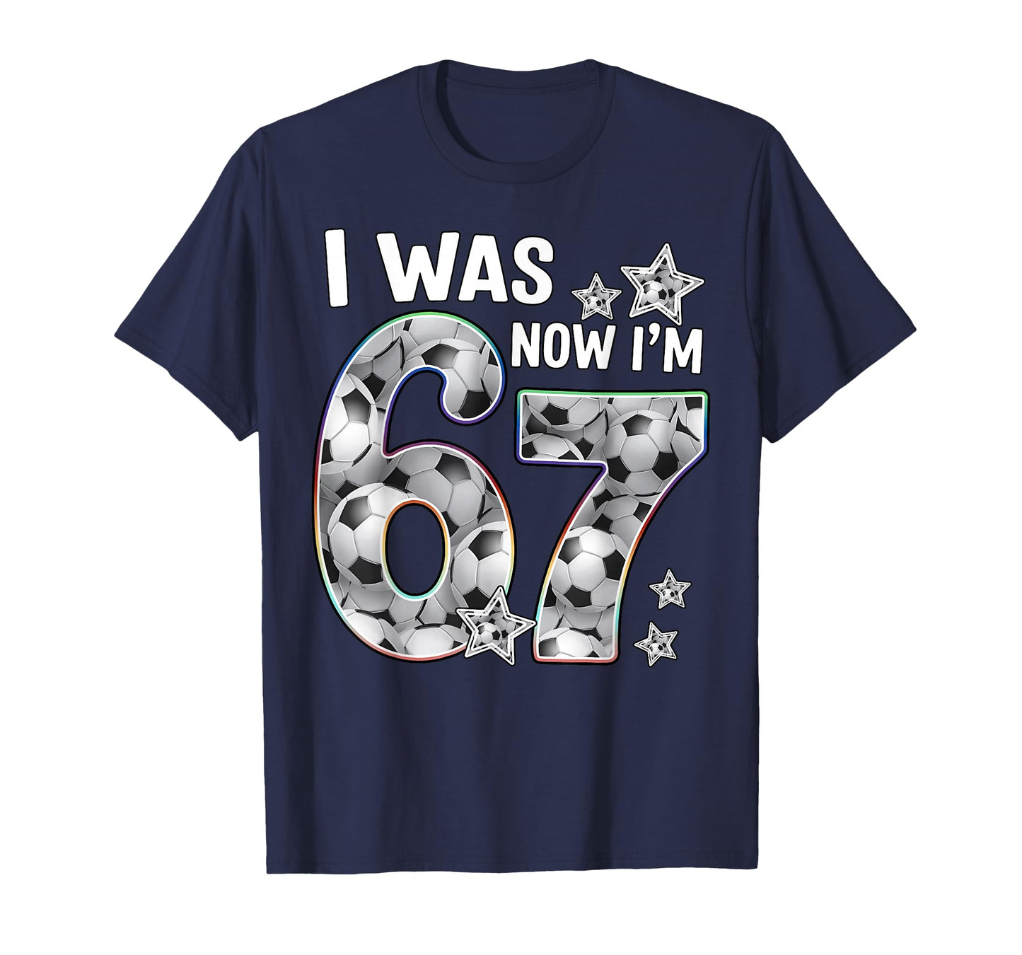 Six Seven Meme 7 Year Old Birthday Shirt was 6 Now I'm 7 T-Shirt