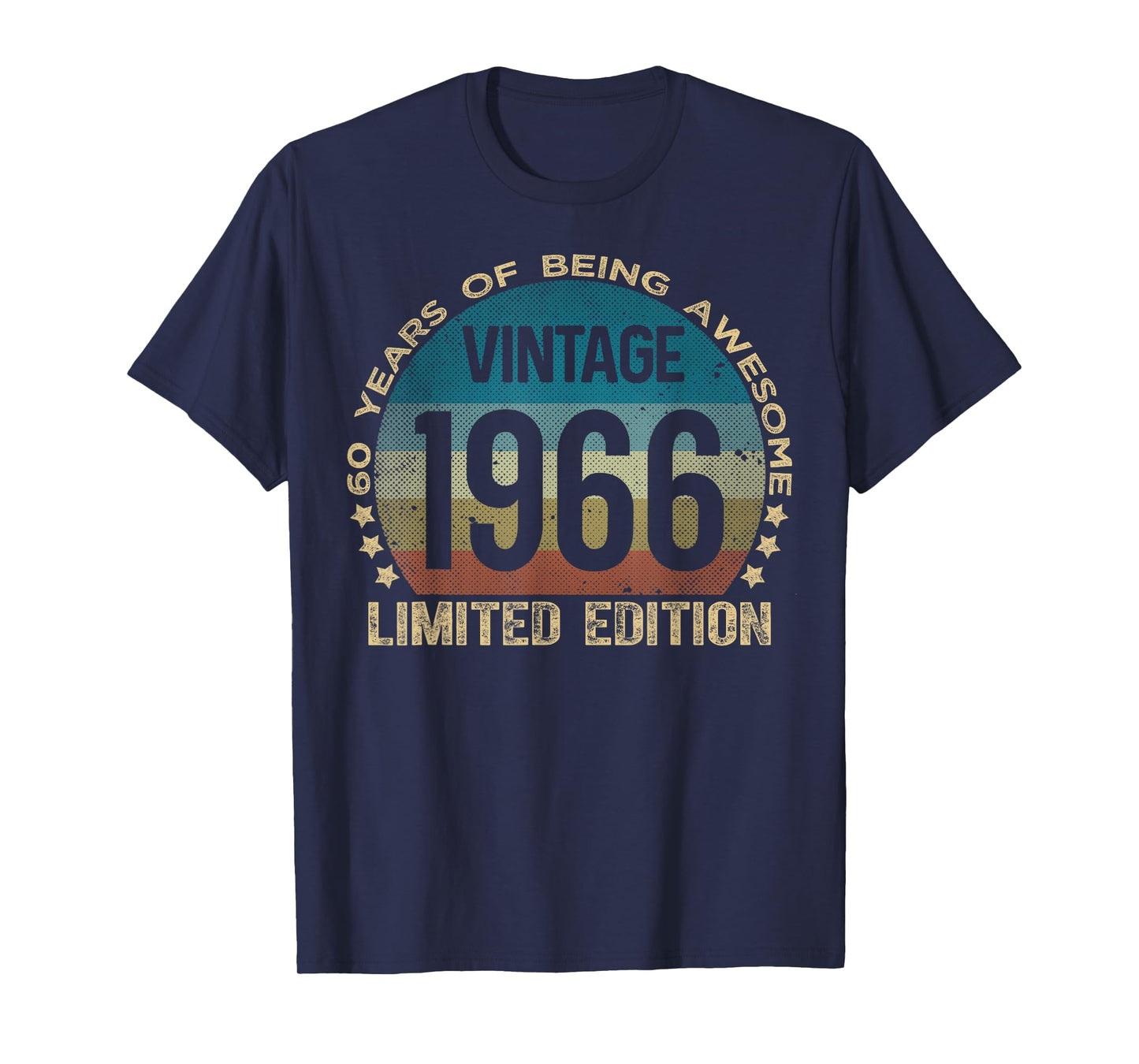 60 Year Old Gifts Vintage 1966 Limited Edition 60th Birthday T-Shirt