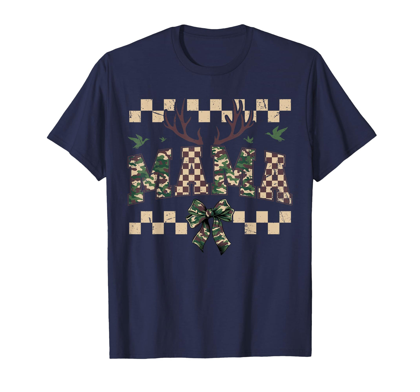 Retro Camo Hunting Mama Deer 90s Wildlife Camping Forest T-Shirt