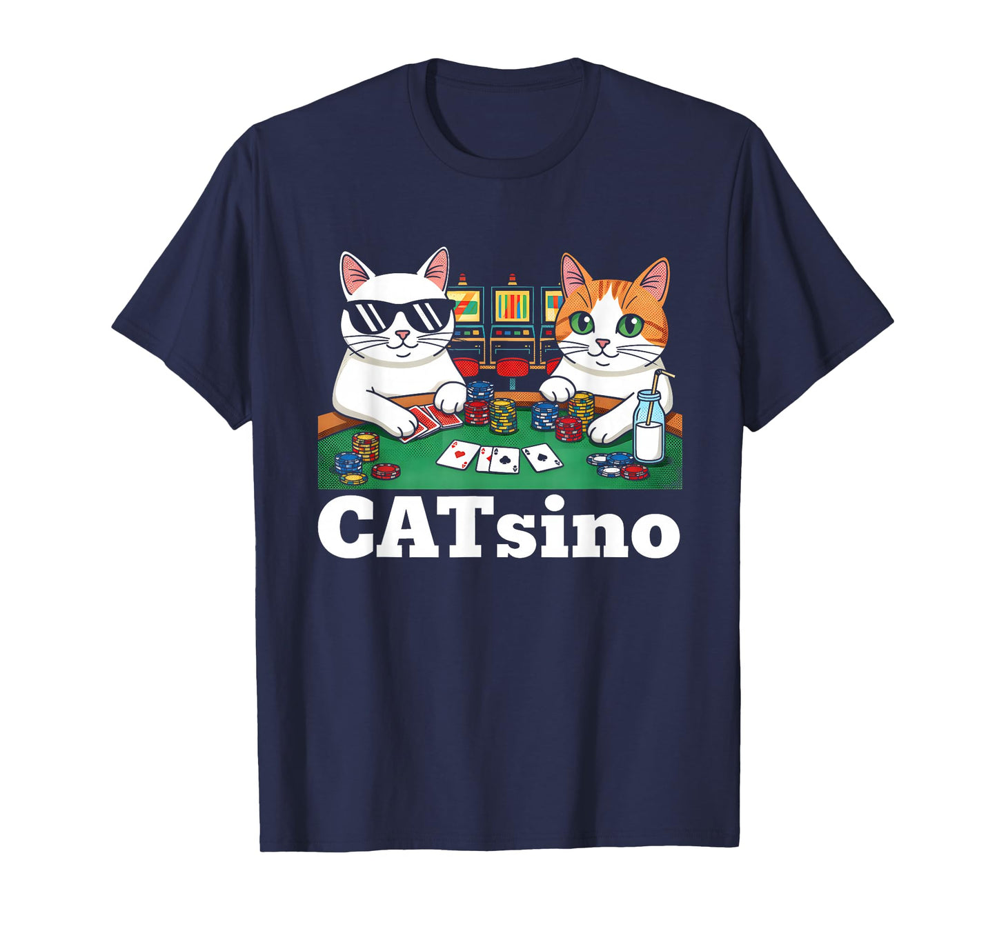 Catsino Casino Funny Cat Gambling Lover Betting T-Shirt