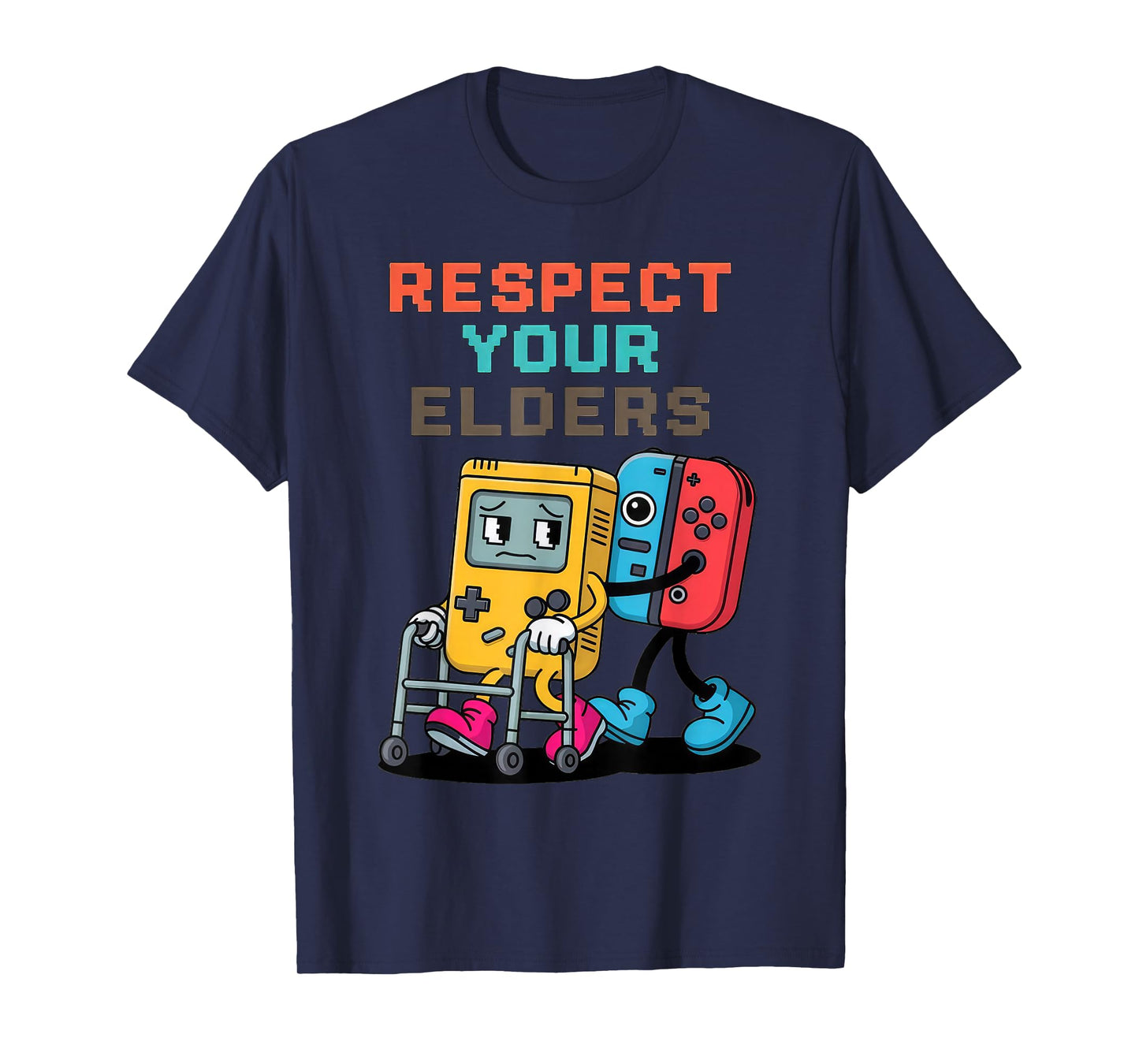 Respect Your Elders Gaming Control Retro Funny Gamer T-Shirt