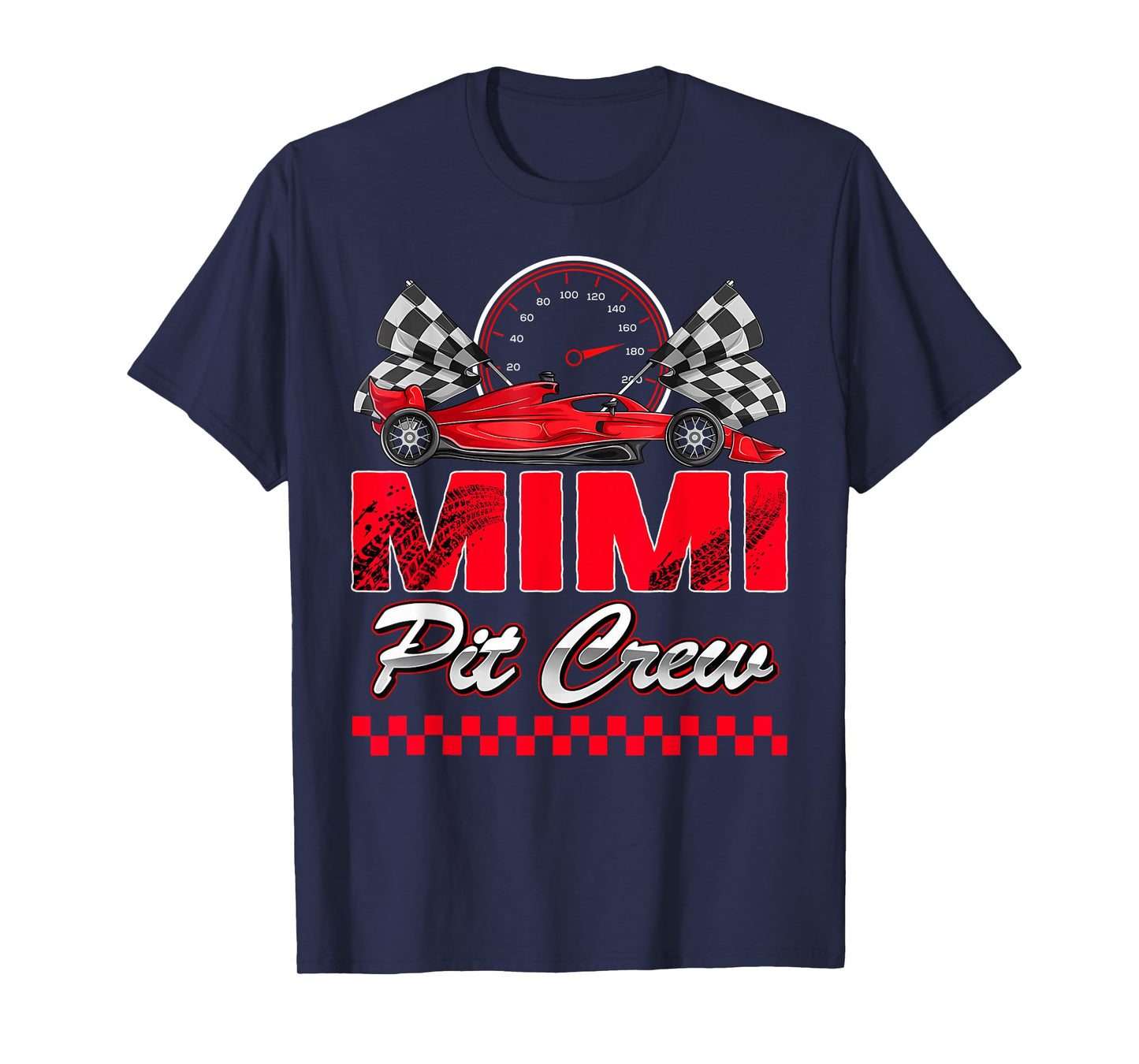 Mimi Pit Crew Racing Family Race Car Birthday Boy T-Shirt